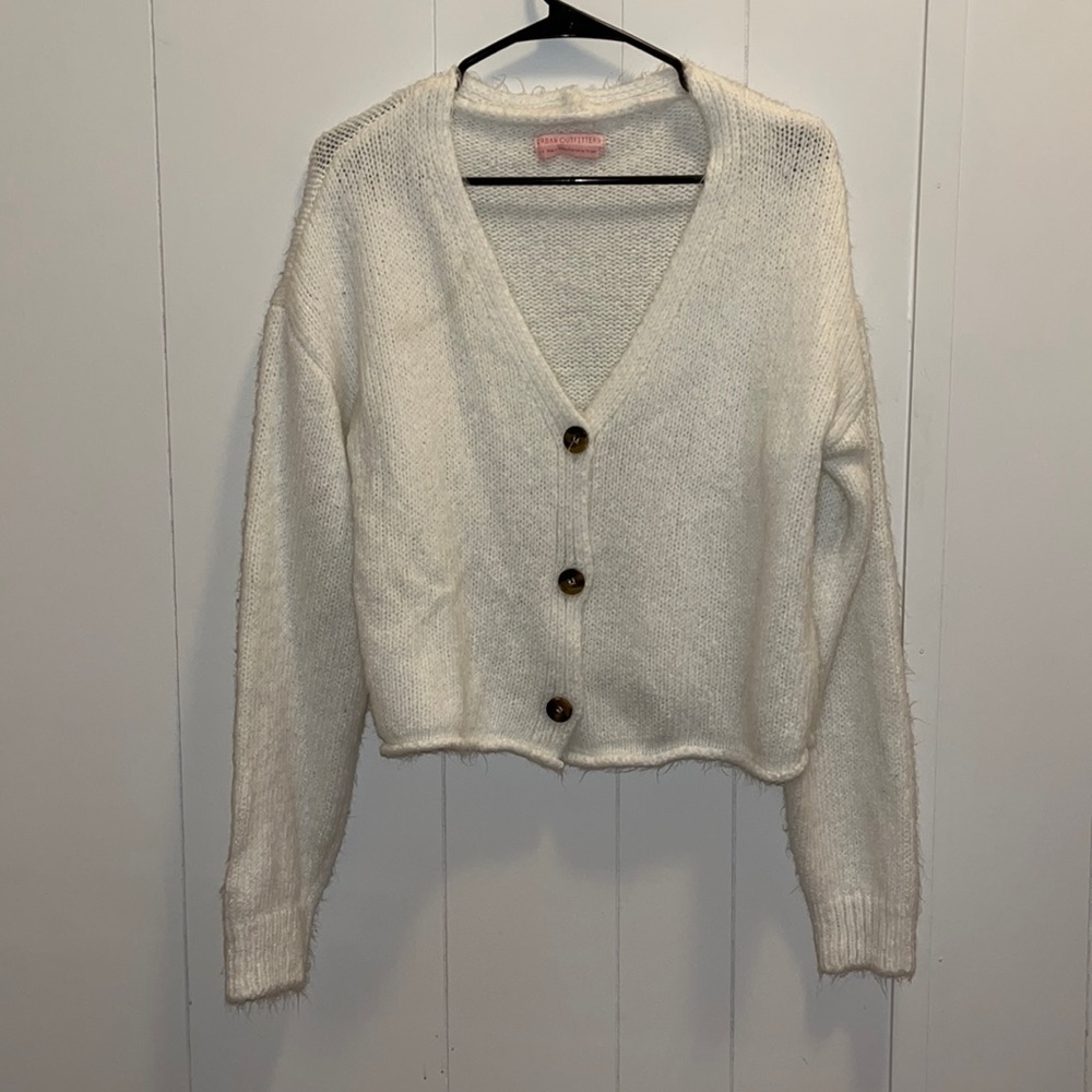 UO Ozzy Boxy Button-Front Cardigan